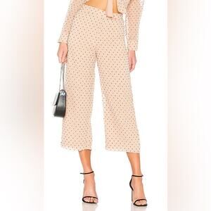 L’Acadamie | Lea Culotte Nude dot trouser pants high waisted crop wide xs